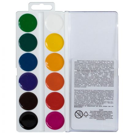 Краски акварельные Луч Школа творчества 12 цв, без кисти, 29С 1756-08 Краски акварельные Луч Школа творчества 12 цв, без кисти, 29С 1756-08
