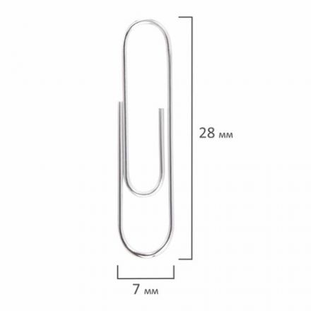 Скрепки BRAUBERG, 28 мм, никелированные, 100 шт., в картонной коробке, Россия, 221523 Скрепки BRAUBERG, 28 мм, никелированные, 100 шт., в картонной коробке, Россия, 221523