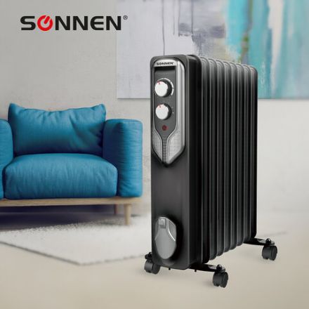 Обогреватель масляный SONNEN DFN-09BL, 2000 Вт, 9 секций, черный, 455311 Обогреватель масляный SONNEN DFN-09BL, 2000 Вт, 9 секций, черный, 455311