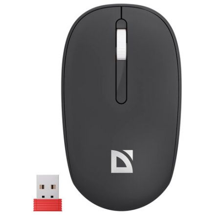 Мышь беспроводная DEFENDER Smart MM-396, 1600 dpi, 2 кнопки + 1 колесо-кнопка, оптическая, черная, 52396