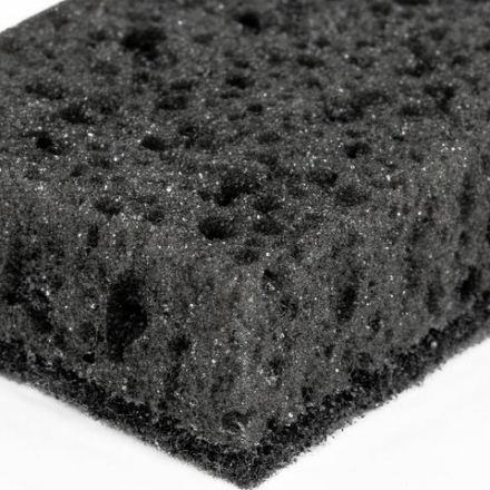 Губки для посуды 9,8х6,6х3 см, КОМПЛЕКТ 10 шт., SQUARE BLACK, КРУПНОПОРИСТЫЙ поролон с абразивным слоем, LAIMA, 608648