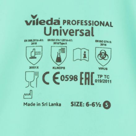Перчатки резиновые Vileda Profes нитрил зеленый рXL 102592/174385,ПС