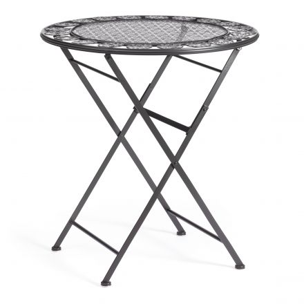 Стол Патио/Patio (PL08-11139) стальной сплав, черный, 70х75см