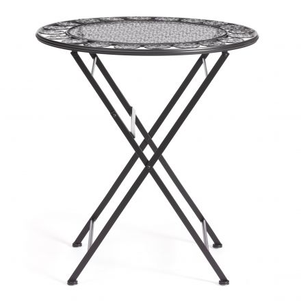 Стол Патио/Patio (PL08-11139) стальной сплав, черный, 70х75см