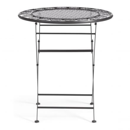Стол Патио/Patio (PL08-11139) стальной сплав, черный, 70х75см