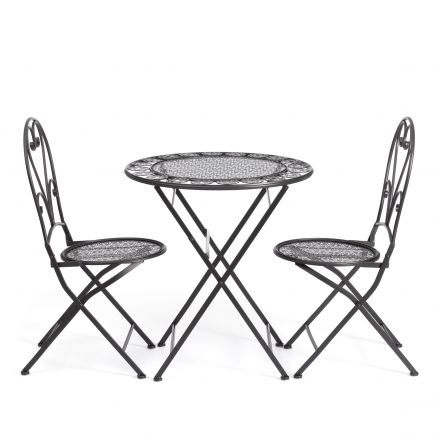 Стол Патио/Patio (PL08-11139) стальной сплав, черный, 70х75см