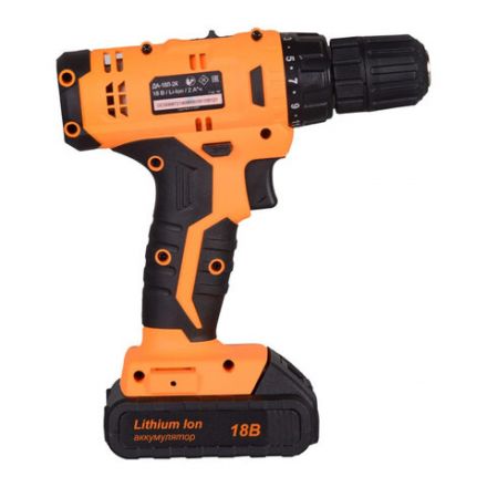 Дрель-шуруповерт безударная АККУМУЛЯТОРНАЯ, с двумя аккумуляторами 2 Ач, 18 В, ВИХРЬ ДА-18Л-2К, 72/14/9 Дрель-шуруповерт безударная АККУМУЛЯТОРНАЯ, с двумя аккумуляторами 2 Ач, 18 В, ВИХРЬ ДА-18Л-2К, 72/14/9