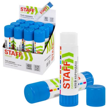 Клей-карандаш STAFF EVERYDAY, 40 г, 228665 Клей-карандаш STAFF EVERYDAY, 40 г, 228665