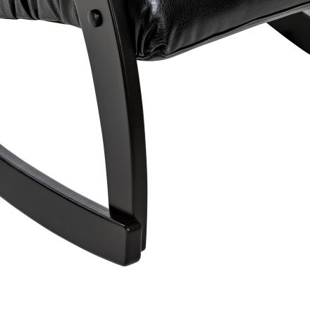 Кресло-качалка Модель 67 Венге, к/з Vegas Lite Black, Венге, Vegas Lite Black, Экокожа