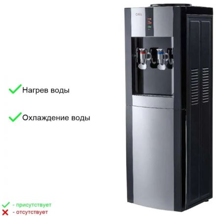 Кулер для воды AEL LC-AEL-47 black/silver напольный компрессорное охл Кулер для воды AEL LC-AEL-47 black/silver напольный компрессорное охл
