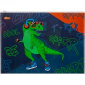 Папка-конверт на молнии zip B5 №1 School Динозавр Папка-конверт на молнии zip B5 №1 School Динозавр