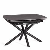 Стол обеденный Winston/Винстон столешница керамика (матовая) /опоры металл, темно-серый/черный, (120+30+30)x80x75(+1) см Стол обеденный Winston/Винстон столешница керамика (матовая) /опоры металл, темно-серый/черный, (120+30+30)x80x75(+1) см