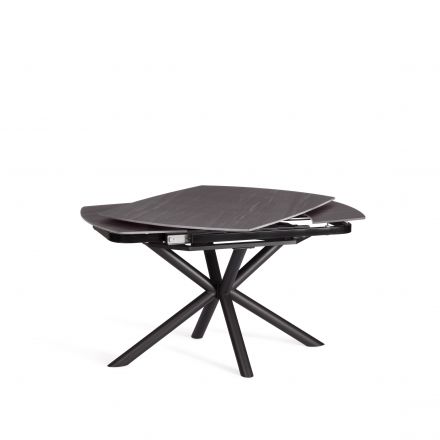 Стол обеденный Winston/Винстон столешница керамика (матовая) /опоры металл, темно-серый/черный, (120+30+30)x80x75(+1) см Стол обеденный Winston/Винстон столешница керамика (матовая) /опоры металл, темно-серый/черный, (120+30+30)x80x75(+1) см