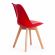 Стул Tetchair TULIP (mod. 73), дерево/пластик/ПУ, 48.5*52.5*83cм, красный