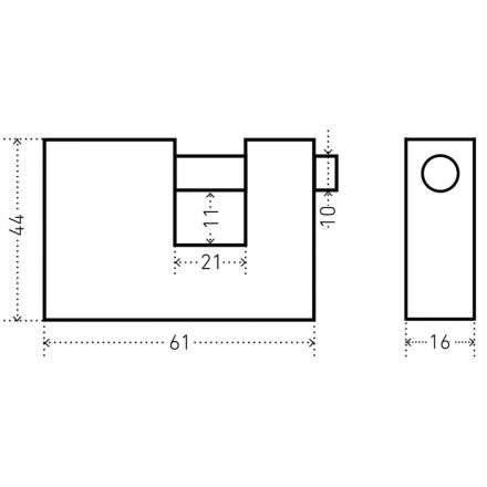 Замок навесной УЗК Аллюр ВС1Ч-760 (61xd=10) чугун антич/серебро (3кл)