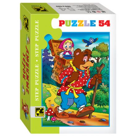 Пазл картонный 54 элемента, Любимые герои, АССОРТИ, поле 18х13 см, STEP PUZZLE