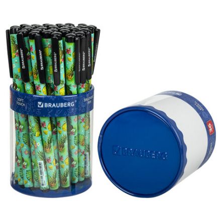 Ручка шариковая BRAUBERG SOFT TOUCH GRIP "PINEAPPLE", СИНЯЯ, мягкое покрытие, узел 0,7 мм, 143718 Ручка шариковая BRAUBERG SOFT TOUCH GRIP "PINEAPPLE", СИНЯЯ, мягкое покрытие, узел 0,7 мм, 143718