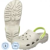 Сабо мужские Ола, дымчато-серый/салатовый р.44