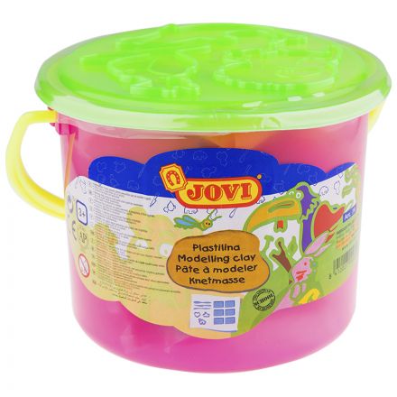 Пластилин растительный JOVI, 6 цветов, 50г, формочки, стеки, клеенка, в ведре Пластилин растительный JOVI, 6 цветов, 50г, формочки, стеки, клеенка, в ведре