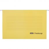 Папка подвесная Attache Foolscap, картон желтый, до 200л., 5шт/уп