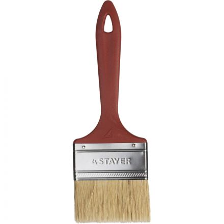 Кисть плоская STAYER UNIVERSAL-MASTER, натуральная щетина, 75мм 0107-75-Z01