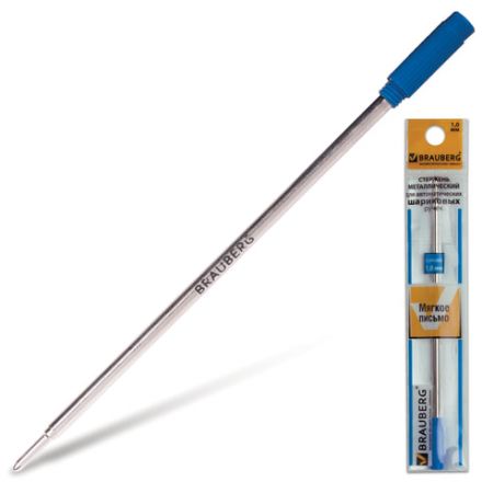 Стержень шариковый BRAUBERG, металлический, 116 мм, тип CROSS, узел 1 мм, упаковка с подвесом, синий, 170201 Стержень шариковый BRAUBERG, металлический, 116 мм, тип CROSS, узел 1 мм, упаковка с подвесом, синий, 170201