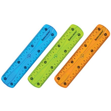 Линейка 15 см гибкая BRAUBERG "FLEX", пластиковая, ассорти, европодвес, 210673 Линейка 15 см гибкая BRAUBERG "FLEX", пластиковая, ассорти, европодвес, 210673