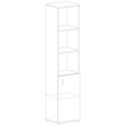 Шкаф -колонка MS_Агат полузакрытая АЯ-24 ясень шимо