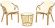 Комплект террасный AKIRA /с подушкой/ skin rattan eco, 54х60х78см / D46х40см, Natural (натуральный)