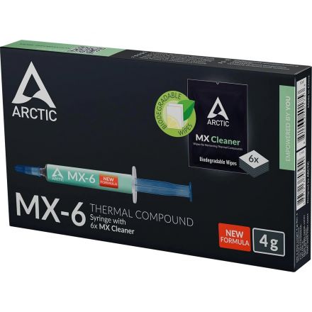 Термопаста Arctic Cooling MX-6 4 грамма with 6pcs MX Cleaner ACTCP00084A