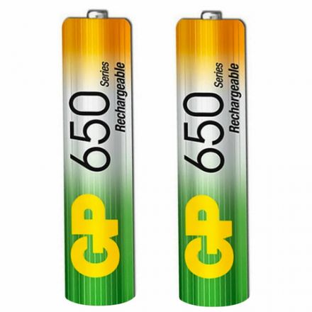Батарейки аккумуляторные КОМПЛЕКТ 2 шт., GP, AAA (HR03), Ni-Mh, 650 mAh, блистер, 65AAAHC-2DECRC2, 65АAАНС-UC2 Батарейки аккумуляторные КОМПЛЕКТ 2 шт., GP, AAA (HR03), Ni-Mh, 650 mAh, блистер, 65AAAHC-2DECRC2, 65АAАНС-UC2