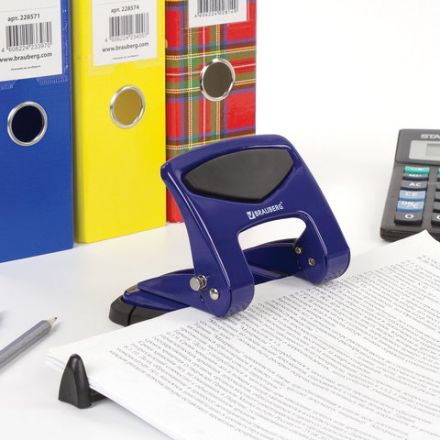 Дырокол металлический BRAUBERG "PN-150M", до 35 листов, синий, 227789 Дырокол металлический BRAUBERG "PN-150M", до 35 листов, синий, 227789