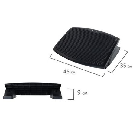 Подставка для ног BRAUBERG, офисная, 45х35 см, черная, 530106 Подставка для ног BRAUBERG, офисная, 45х35 см, черная, 530106
