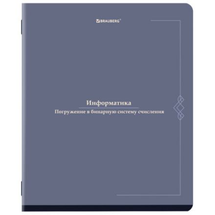 Тетрадь предметная VINTAGE 48 л., SoftTouch, ИНФОРМАТИКА, клетка, подсказ, BRAUBERG, 405154