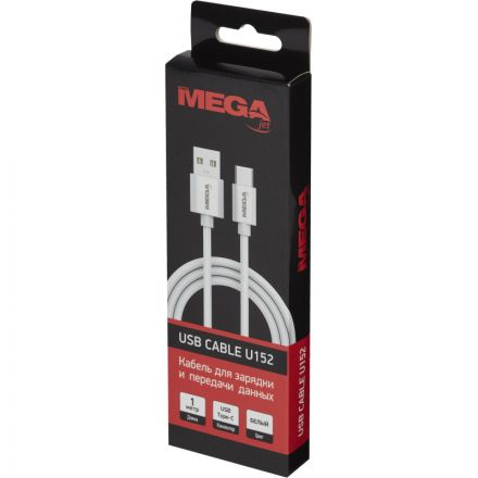 Кабель ProMega U152, 2,4A, 1м, USB - Type-C, TPE, белый
