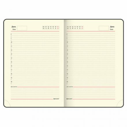 Ежедневник недатированный А5 (138х213 мм), BRAUBERG VISTA, под кожу, гибкий, 136 л., "Rose flower", 112016