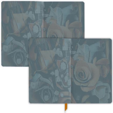 Ежедневник недатированный А5 (138х213 мм), BRAUBERG VISTA, под кожу, гибкий, 136 л., "Rose flower", 112016