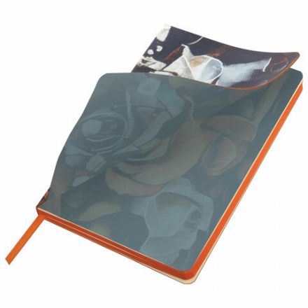 Ежедневник недатированный А5 (138х213 мм), BRAUBERG VISTA, под кожу, гибкий, 136 л., "Rose flower", 112016