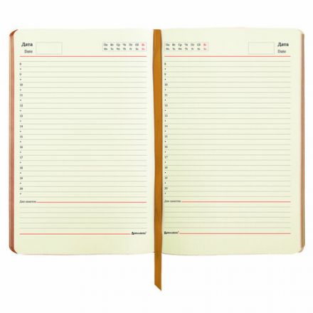 Ежедневник недатированный А5 (138х213 мм), BRAUBERG VISTA, под кожу, гибкий, 136 л., "Rose flower", 112016