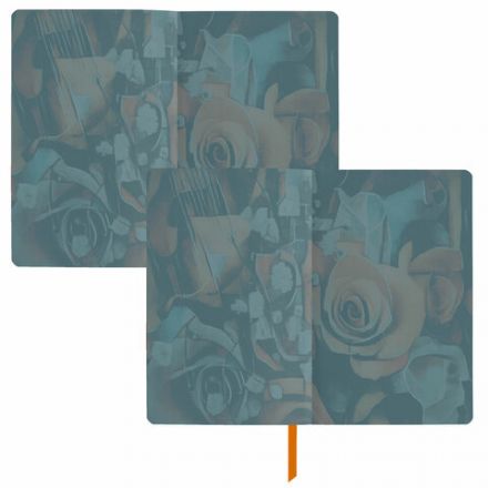 Ежедневник недатированный А5 (138х213 мм), BRAUBERG VISTA, под кожу, гибкий, 136 л., "Rose flower", 112016