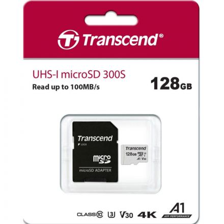 Карта памяти Transcend 300S microSDXC 128Gb UHS-I Cl10 +ад, TS128GUSD300S-A Карта памяти Transcend 300S microSDXC 128Gb UHS-I Cl10 +ад, TS128GUSD300S-A