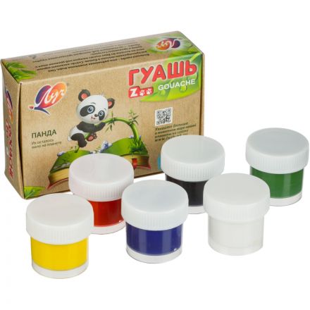Гуашь Луч Zoo 6 цветов по 15 мл Гуашь Луч Zoo 6 цветов по 15 мл
