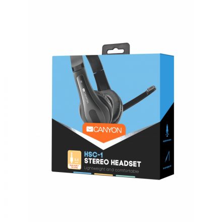 Гарнитура  для ПК CANYON HSC-1 basic 3.5mm (CNS-CHSC1B) Гарнитура  для ПК CANYON HSC-1 basic 3.5mm (CNS-CHSC1B)