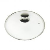 Крышка Стеклянная 24см Panairo с выпуском пара и хромированной ручкой