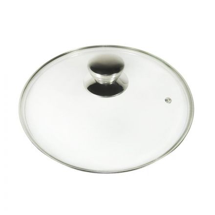 Крышка Стеклянная 24см Panairo с выпуском пара и хромированной ручкой Крышка Стеклянная 24см Panairo с выпуском пара и хромированной ручкой