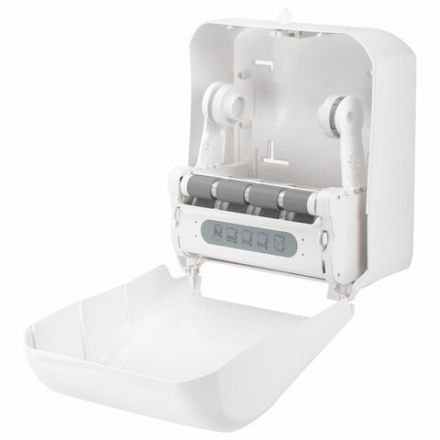 Диспенсер для полотенец в рулонах LAIMA PROFESSIONAL ORIGINAL (Система H1), механический, с автоотрезом листа, ABS-пластик, 605764