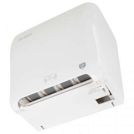 Диспенсер для полотенец в рулонах LAIMA PROFESSIONAL ORIGINAL (Система H1), механический, с автоотрезом листа, ABS-пластик, 605764