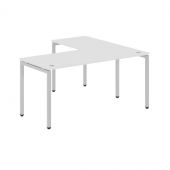 Стол угловой XSCT 1615 Белый/Алюминий 1600х1500х750 XTEN-S Стол угловой XSCT 1615 Белый/Алюминий 1600х1500х750 XTEN-S