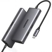 Разветвитель USB UGREEN CM498 (15531) USB-C To HDMI+2xUSB A+ USB-C+SD/TF+PD
