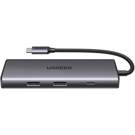 Разветвитель USB UGREEN CM498 (15531) USB-C To HDMI+2xUSB A+ USB-C+SD/TF+PD
